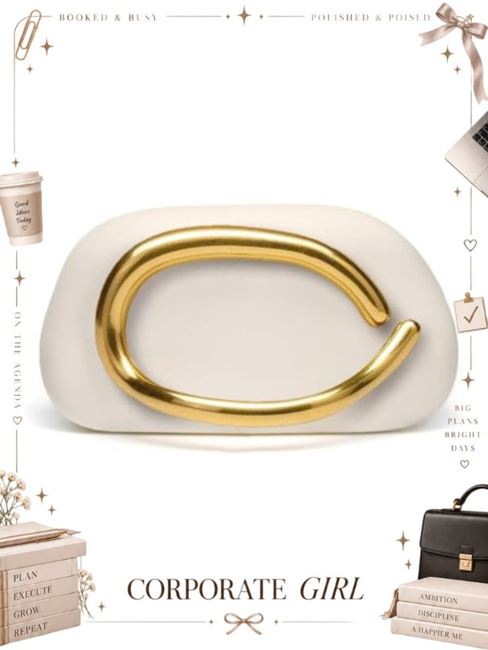 Acrylic Evening Clutch with Detachable Chain Strap
